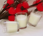 White Wax Votive Candle in Clear Glass Holder - Function Decoration Candle